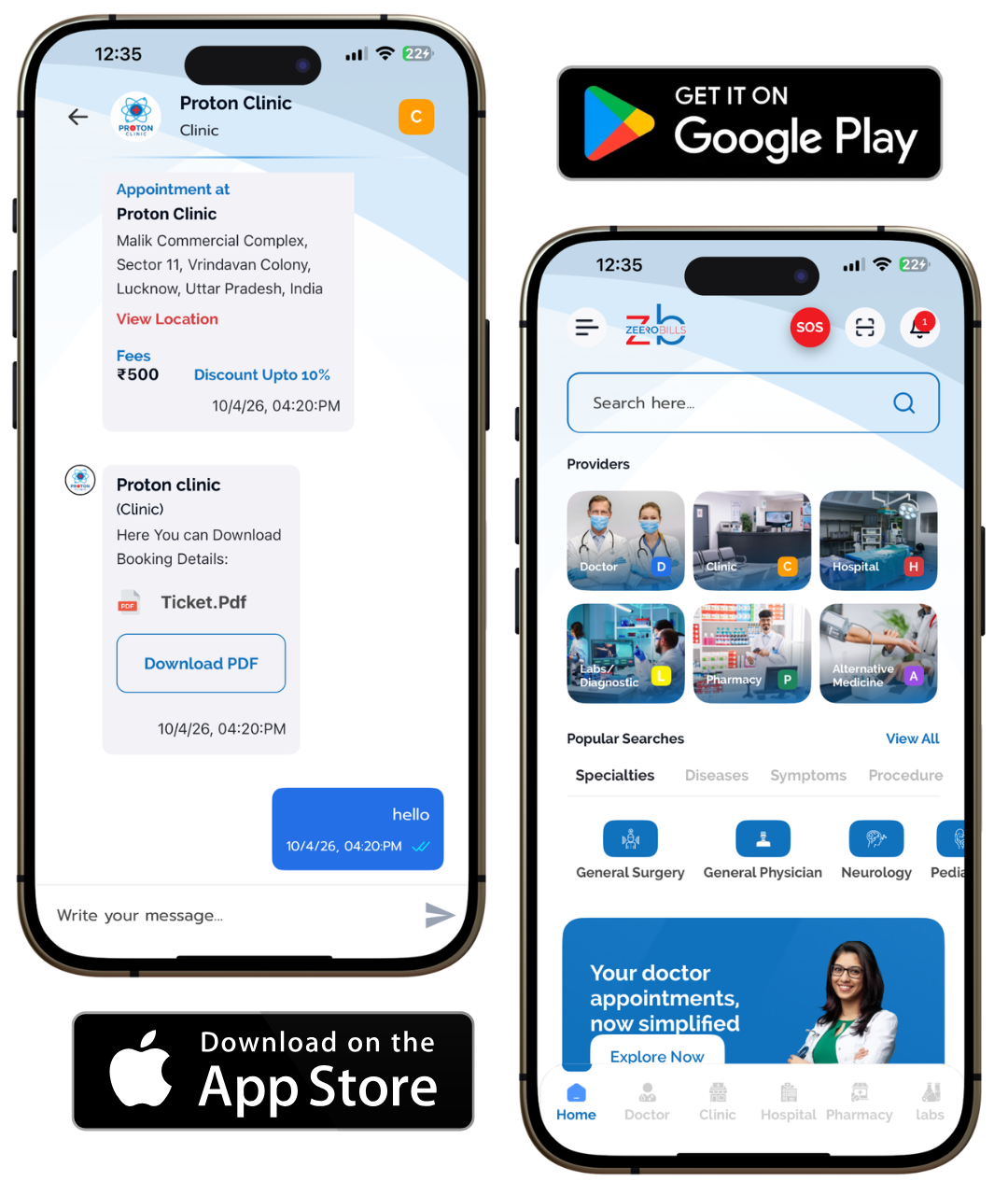 ZeeroBills Home Screen